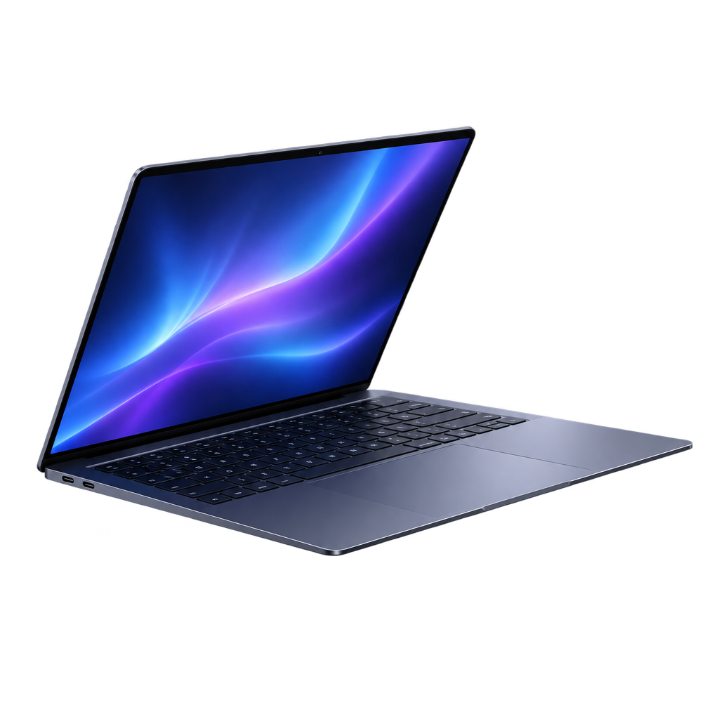 MacBook Air mit leuchtendem Display